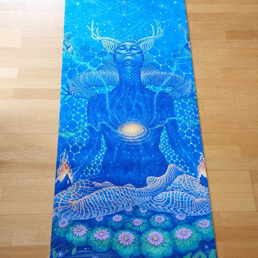 Custom meditation and workout mat, local San Francisco artist - New, Unused